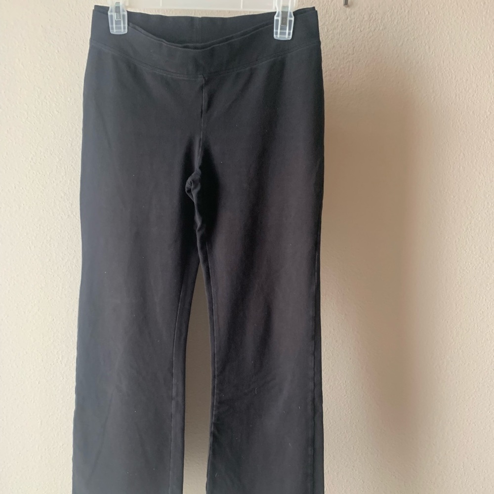 Champion Full length Cotton Yoga pant flared leg snug hips black size P Medium
